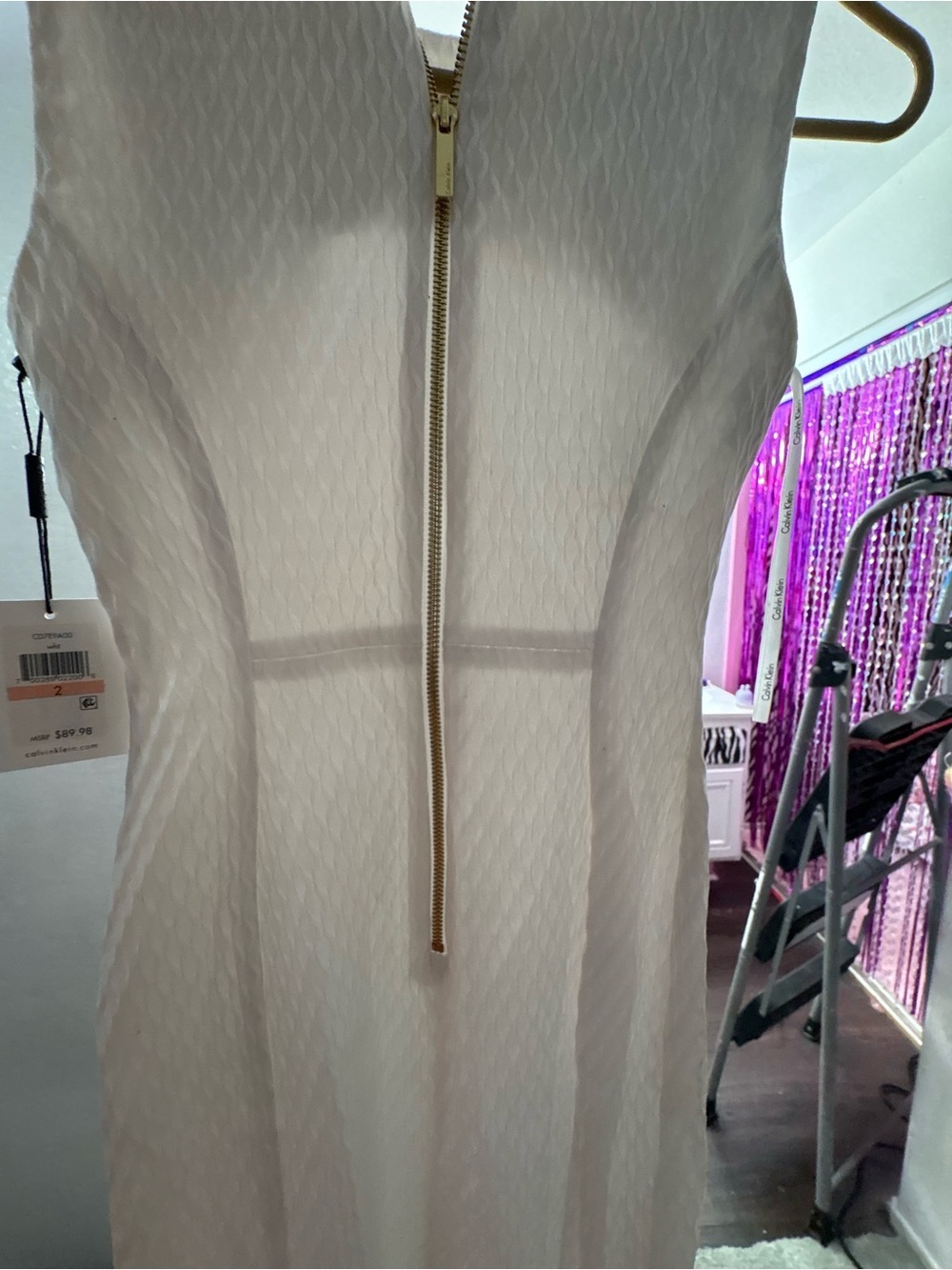 Calvin Klein White Tag with Black Logo